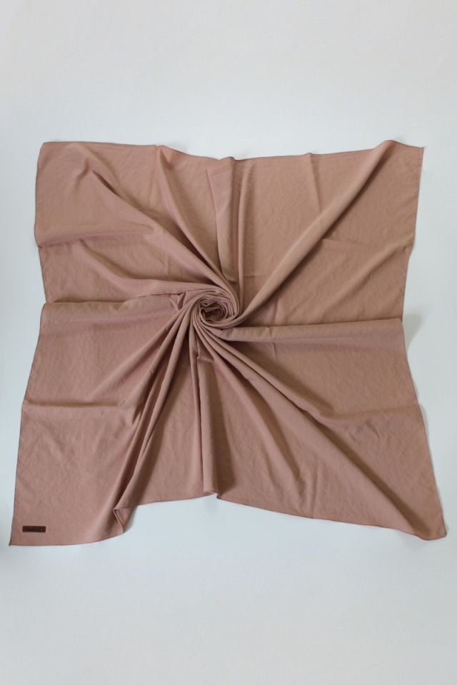 100x100 Pamuk Caz Eşarp - Pudra