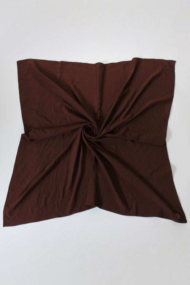 100x100 Pamuk Caz Eşarp - Acı Kahve