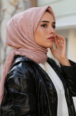 140x140 Kesme Şal Eşarp - Pembe