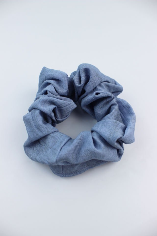 Yumuşak Kumaş Lastik Toka Simit Toka  - Mavi