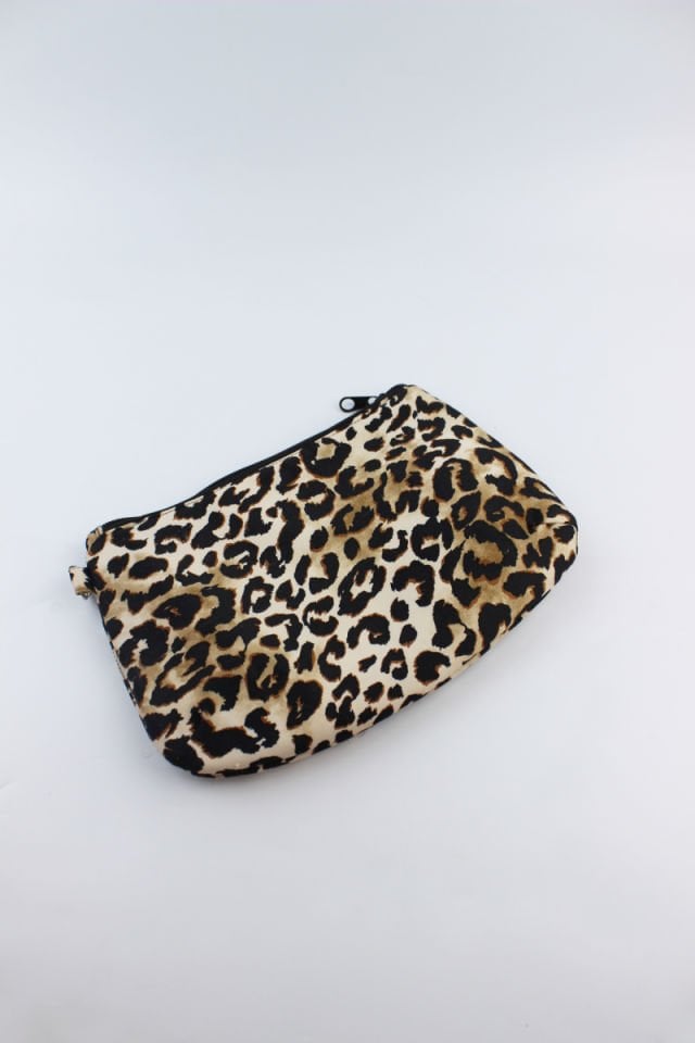 Leopar Desenli Çok İşlevli Latte El Cüzdanı
