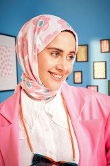 Flores Desen Pamuk Şal - Pembe