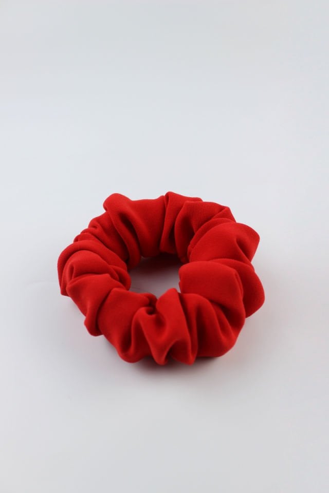 Yumuşak Kumaş Lastik Toka Simit Toka  - Kırmızı