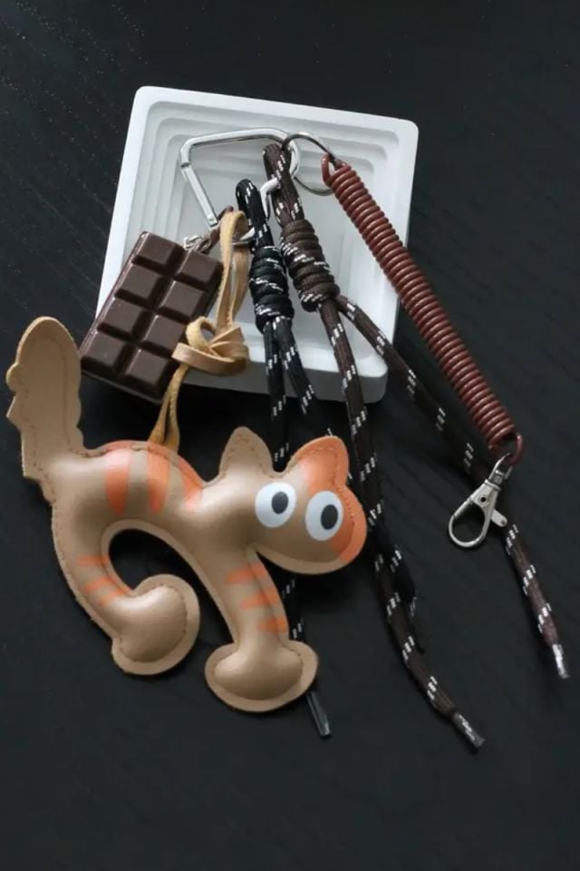 Kedi Latte Charm Çanta Aksesuarları (Çanta Dahil Değildir)