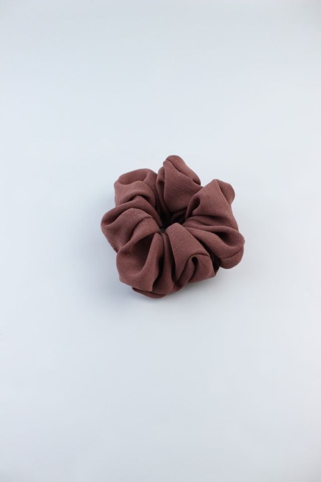 Aerobin Jazz Kumaş Lastik Toka Simit Toka - Pastel Kahve