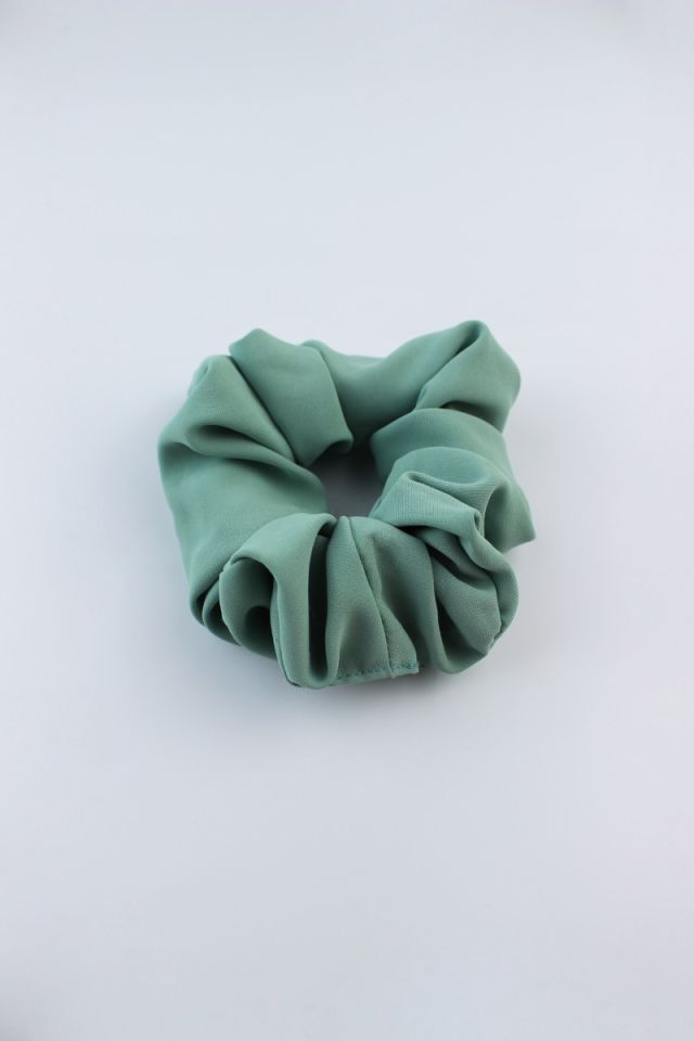 Yumuşak Krep Kumaş Lastik Toka Simit Toka  - Nil Yeşili