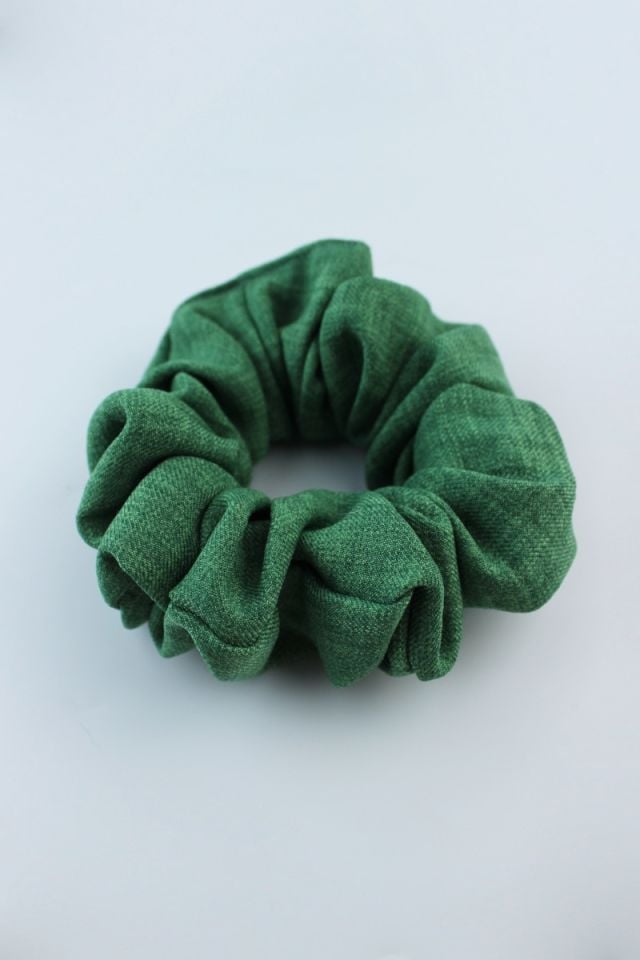 Yumuşak Pamuklu Kumaş Lastik Toka Simit Toka - Soft Yeşil