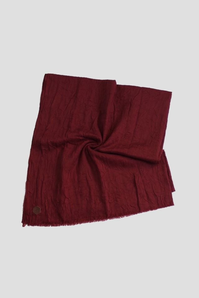 Bambu Kraş Şal - Bordo