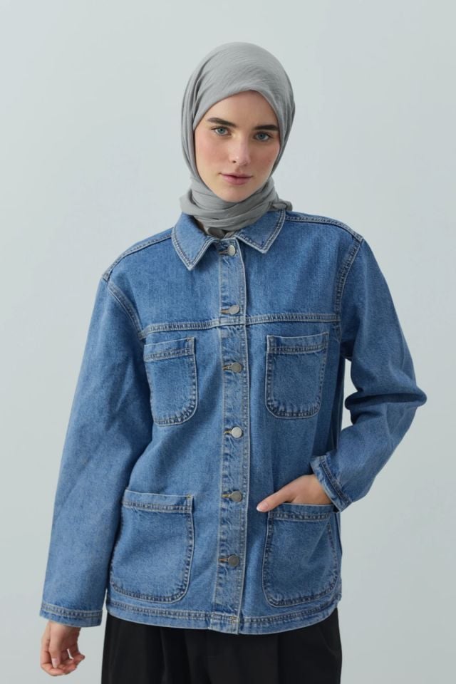 Aya Pamuk Eşarp - Gri