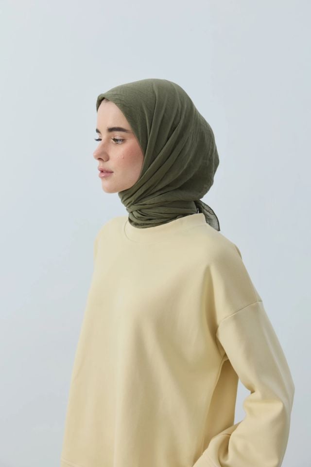 Aya Pamuk Eşarp - Haki
