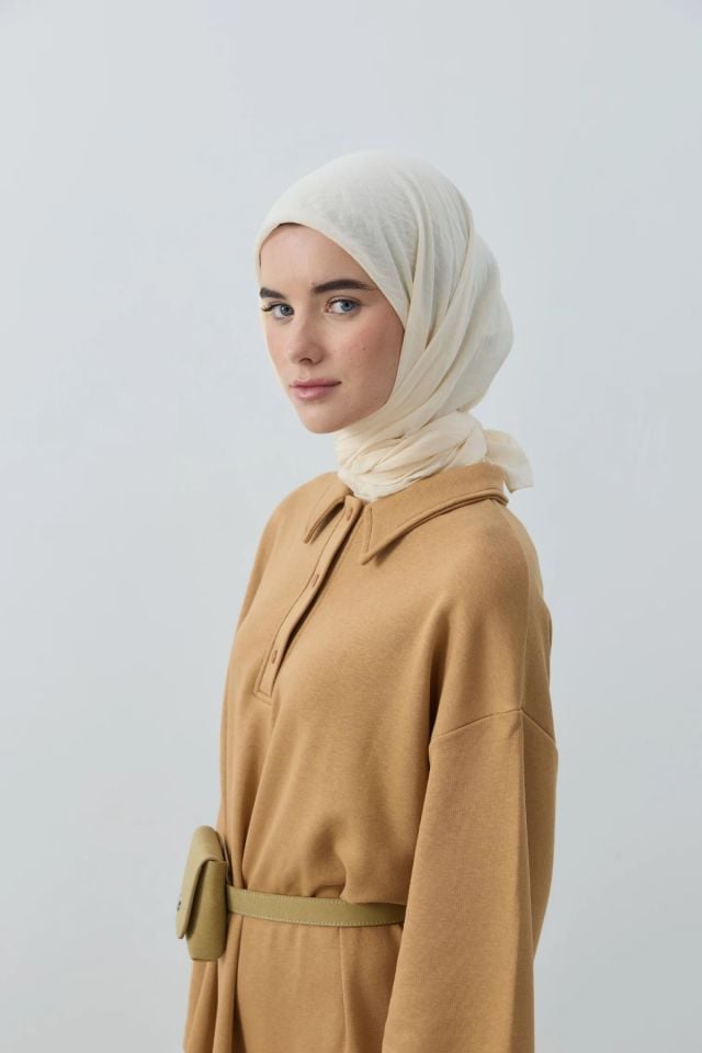 Aya Pamuk Eşarp - Krem