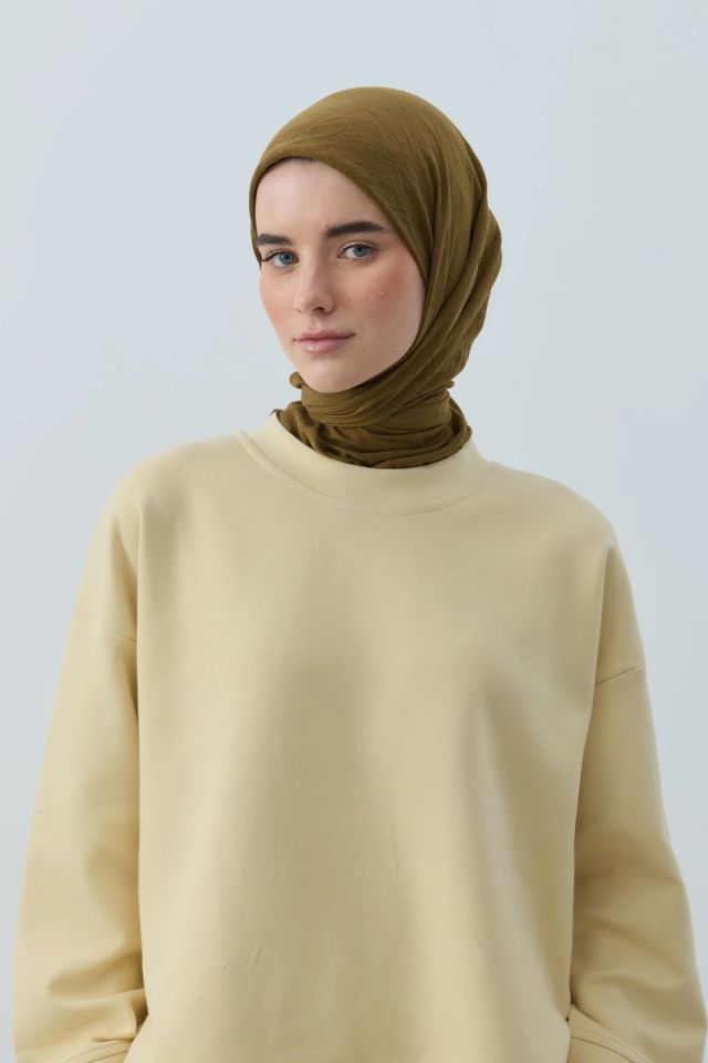 Aya Pamuk Eşarp - Yağ Yeşili