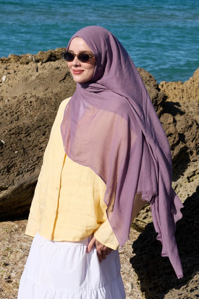Aya Pamuk Şal - Lavanta