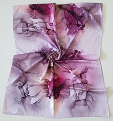 Levidor Çiçek Desen Twill Şal - Pembe