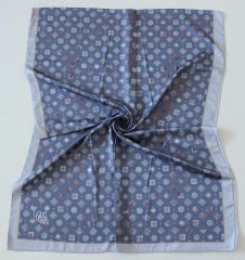 Levidor Logo Desen Twill Şal - Mavi