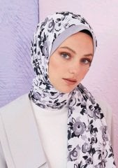 Five Fulya Desen Krep Şal - Gri