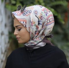 Pamuklu Yazlık Eşarp - Beyaz