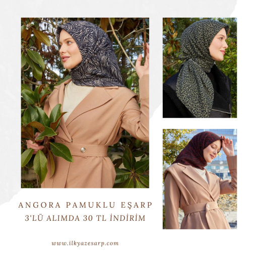 Angora Eşarp 3 Adet 615 TL Yerine 585 TL