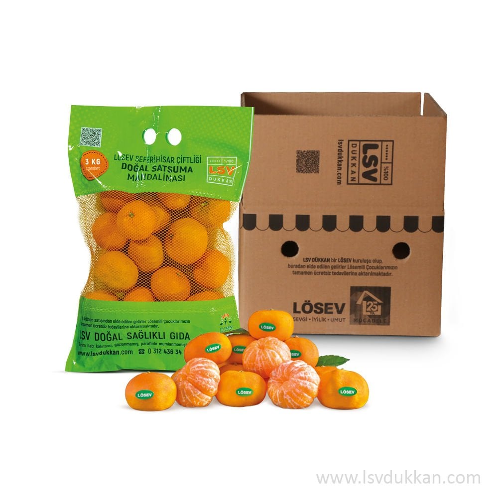 LSV Doğal Satsuma Mandalina File Extra 3 kg (Yeni Mahsul)