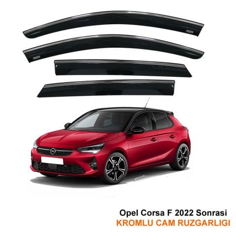 Opel Corsa F Kromlu Cam Rüzgarlığı Niken 2022 Sonrası
