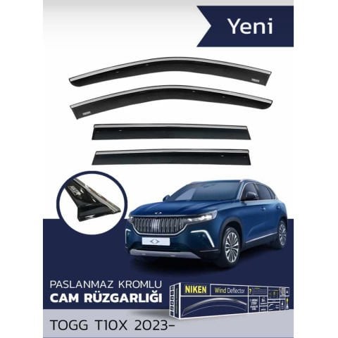 Togg T10x Kromlu Cam Rüzgarlığı Niken 2023 Sonrası