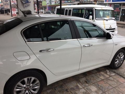 Fiat Egea Cam Çıta Çerçevesi Komple Set Kromu Nikelajı 8 Parça Paslanmaz