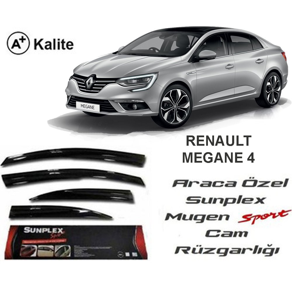 Renault Megane 4 Cam Rüzgarlığı Mugen Tip Sunplex 2015 Sonrası