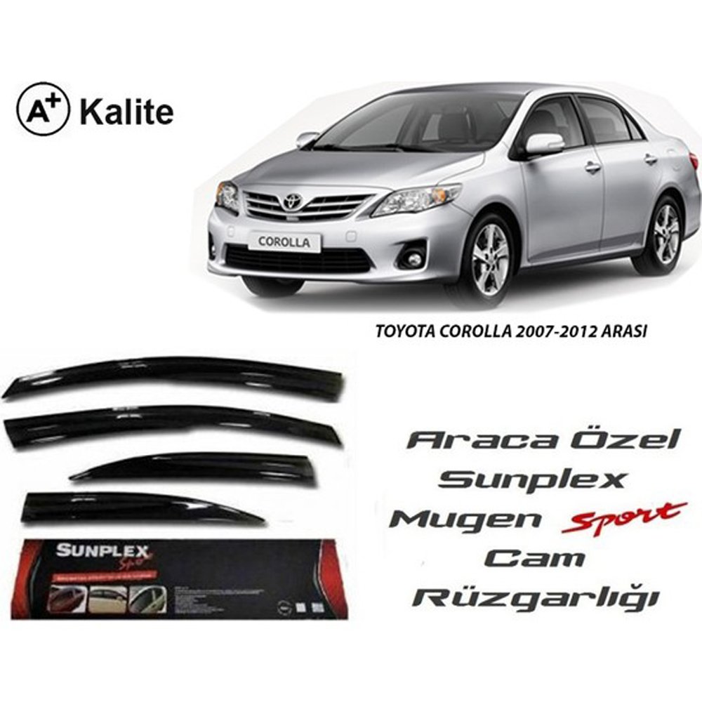 Toyota Corolla Cam Rüzgarlığı Mugen Tip Sunplex 2007-2012