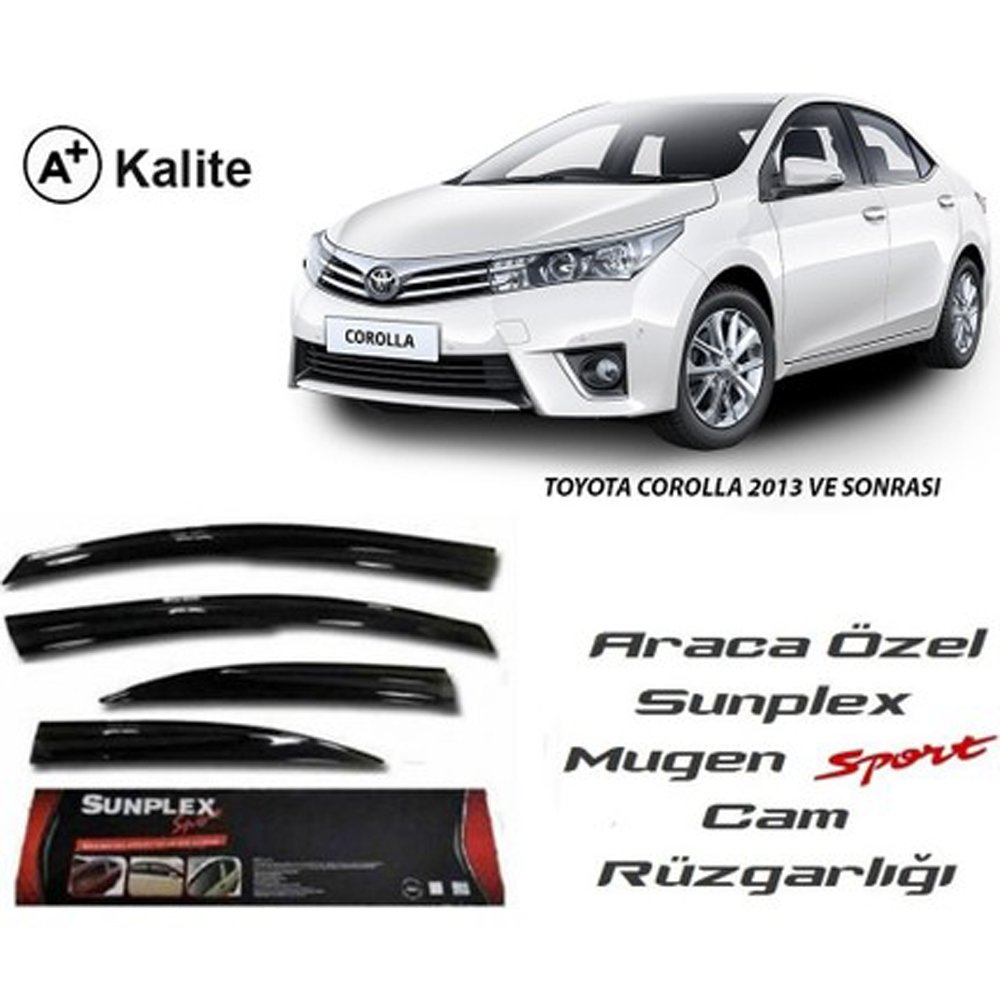 Toyota Corolla Cam Rüzgarlığı Mugen Tip Sunplex 2013-2018