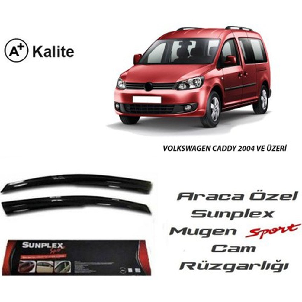 Volkswagen Caddy Cam Rüzgarlığı Mugen Tip Sunplex 2010 Sonrası