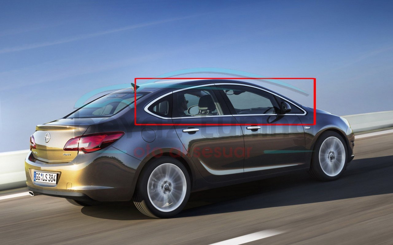 Opel Astra J Cam Çıtası Çerçevesi Kromu Nikelajı Komple Sedan
