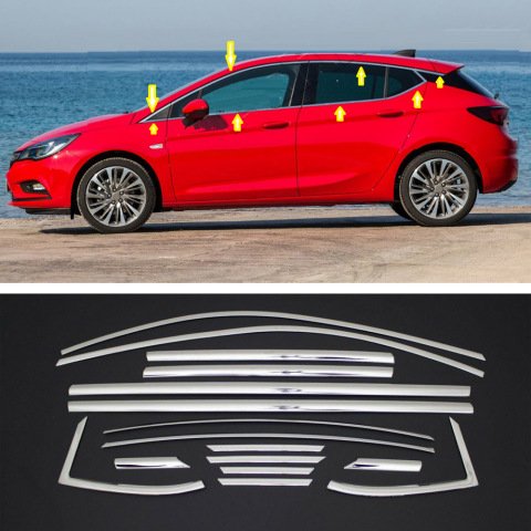 Opel Astra K Cam Çıtası Çerçevesi Kromu Nikelajı Komple Hb