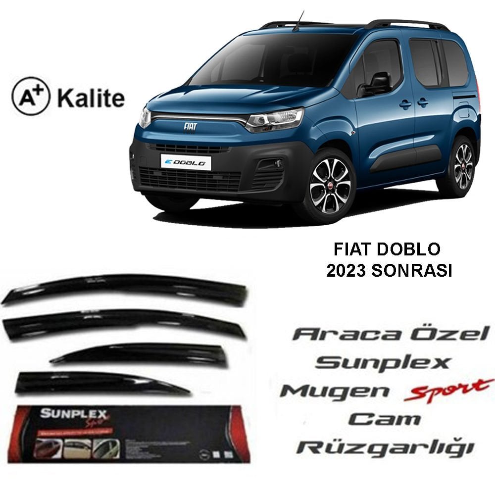 Fiat Doblo Cam Rüzgarlığı Mugen Tip Sunplex 2023 Sonrası