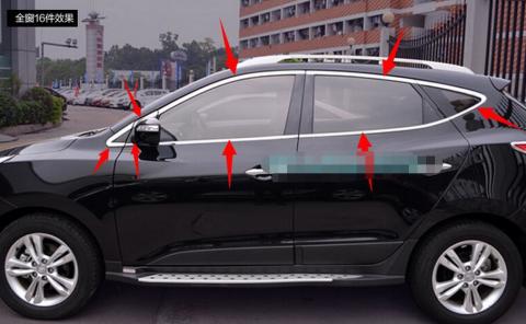 Hyundai ix35 Cam Çıtası Çerçevesi Kromu Nikelajı Komple
