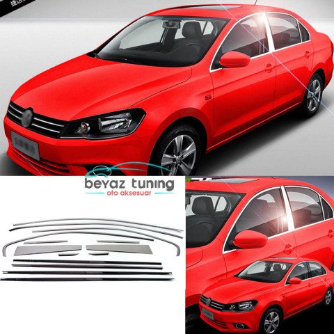Volkswagen Jetta Cam Çıtası Çerçevesi Kromu Nikelajı Komple 2011 Sonrası