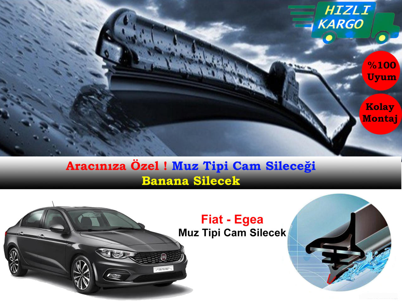 Fiat Egea Muz Silecek Takımı 2015-2019