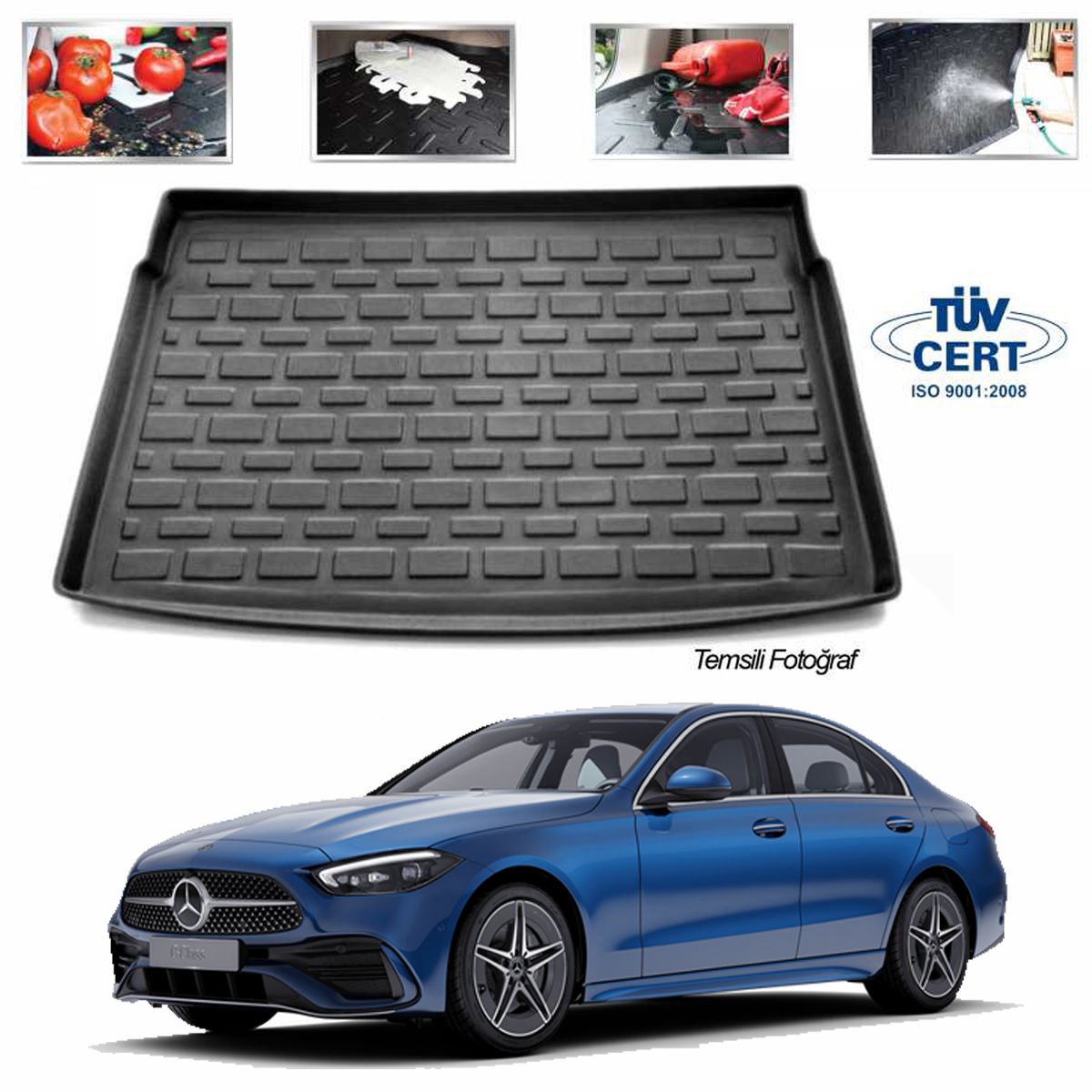 Mercedes W206 C Serisi Bagaj Havuzu Paspası 2023 Sonrası