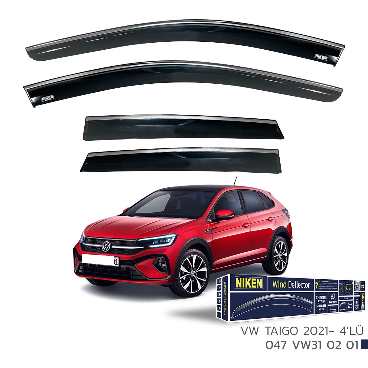 Volkswagen Taigo Kromlu Cam Rüzgarlığı Niken 2021 Sonrası