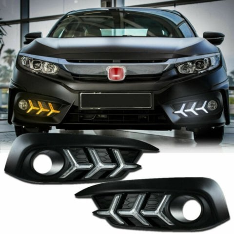 Honda Civic Fc5 Ön Sis Gündüz Farı Ledli Uçak Ağaç Dizayn Kayarlı 2016-2019