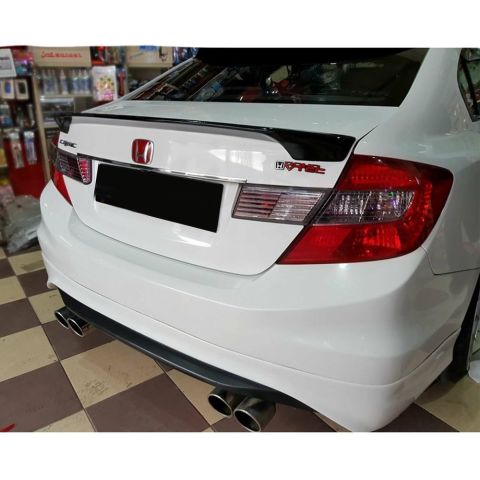 Honda Civic FB7 Uyumlu Bagaj Üstü Spoiler Amerikan Yapışık Parlak Siyah