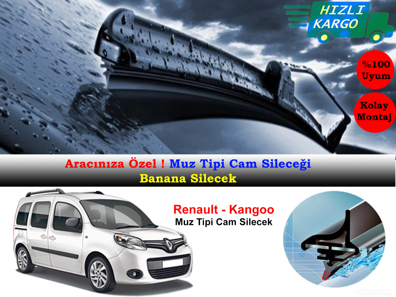 Renault Kangoo Muz Silecek Takımı 2009-