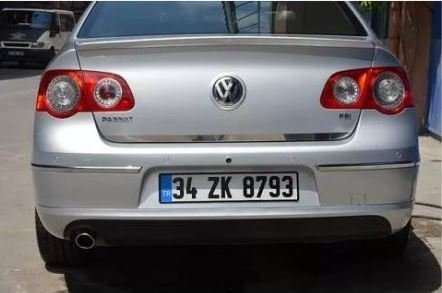 Volkswagen Passat B6 Bagaj Alt Çıtası Krom Nikelajı 2005-2010