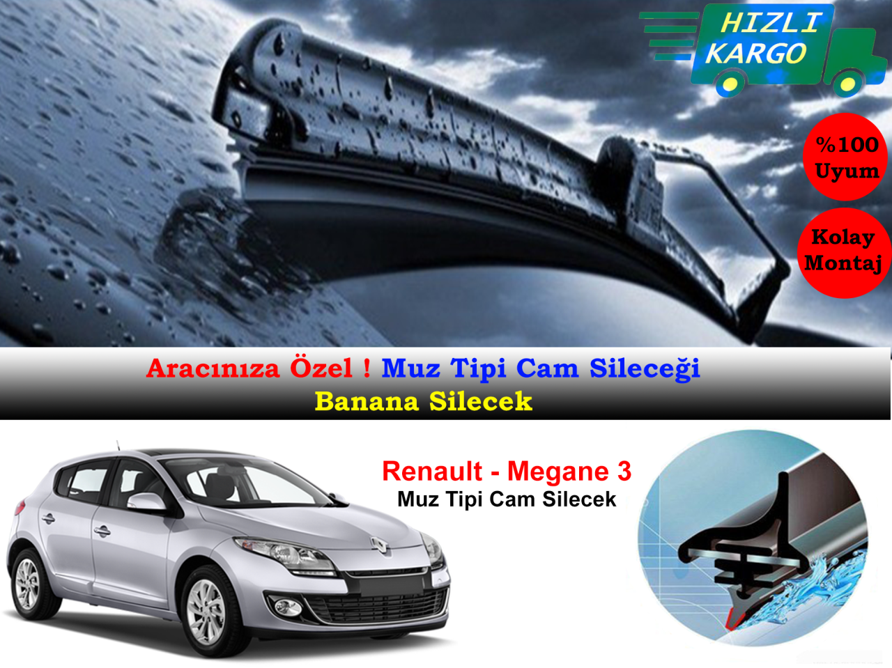 Renault Megane 3 Muz Silecek Takımı 2009-2015