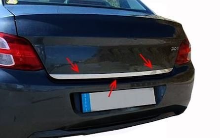 Peugeot 301 Bagaj Alt Çıtası Krom Nikelajı