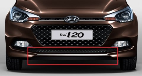 Hyundai İ20 Ön Tampon Çıtası Kromu Nikelajı