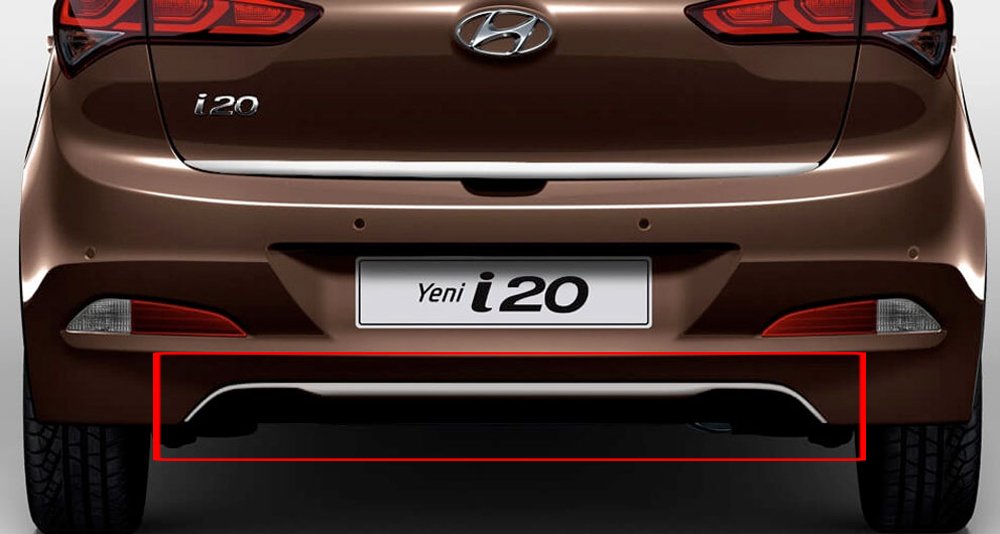 Hyundai İ20 Arka Tampon Çıtası Kromu Nikelajı