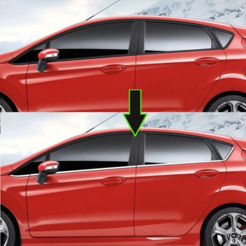 Ford Fiesta Sis Çerçevesi Kromu Nikelajı 2009-2011