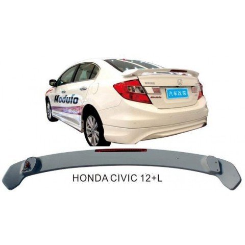 Honda Civic FB7 Bagaj Üstü Spoiler Işıklı Abs Plastik 2012-2015