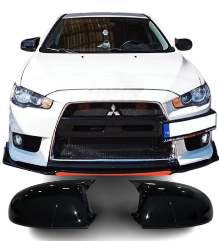 Mitsubishi Lancer Yarasa Ayna Kapağı Batman Parlak Siyah Piano Black