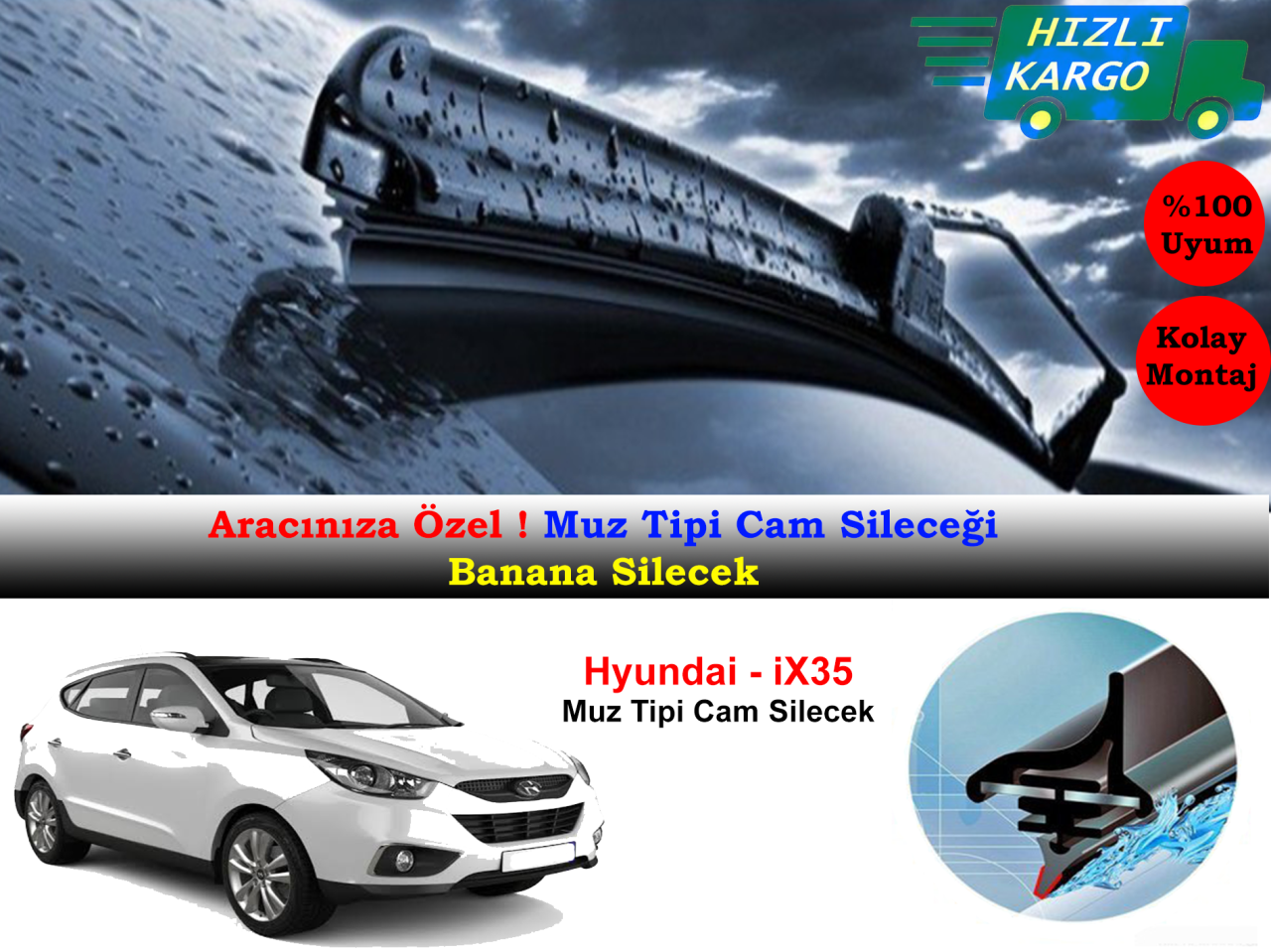 Hyundai ix35 Muz Silecek Takımı 2011-2014